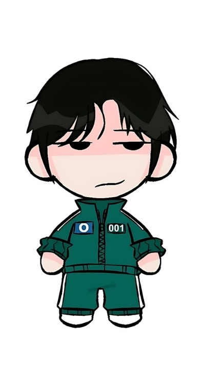 Hình nền Squid Game chibi đẹp ngọt ngào cho điện thoại