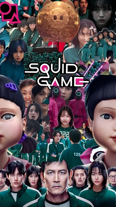 Hình nền Squid Game góc nhìn nghệ thuật tuyệt đẹp