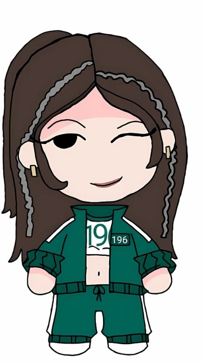 Nền điện thoại Squid Game chibi xinh đẹp ngộ nghĩnh