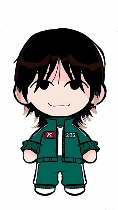 Phông nền Squid Game chibi dễ thương dành cho điện thoại