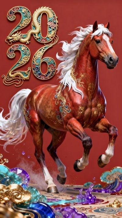 ảnh nền con ngựa 2026 oai hùng