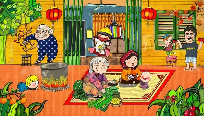 anh nen tet chibi nhí nhảnh