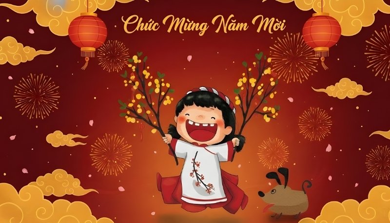 anh nen tet chibi vui nhộn