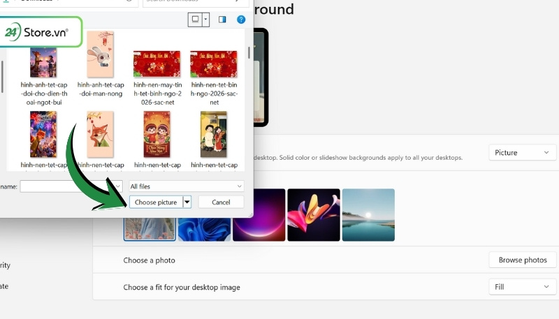 chọn ảnh nền tết đơn giản