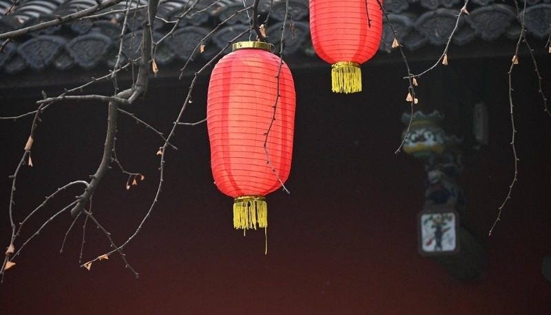 hình nền lồng đèn tết 2026 thắm đỏ