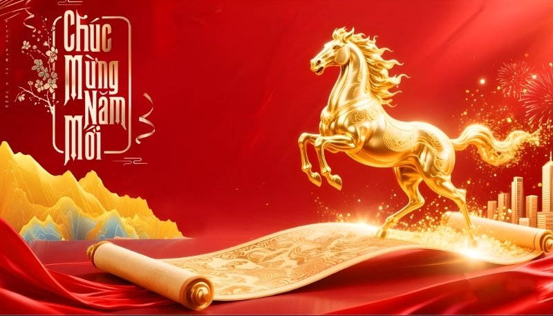 hình nền máy tính tết bính ngọ 2026 mạnh mẽ