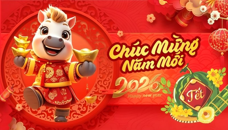 hình nền máy tính tết bính ngọ 2026 nổi bật