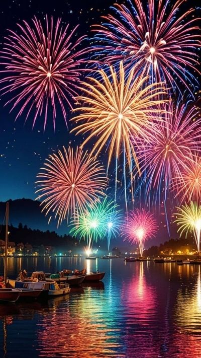 hình nền pháo hoa cho điện thoại tỏa sáng
