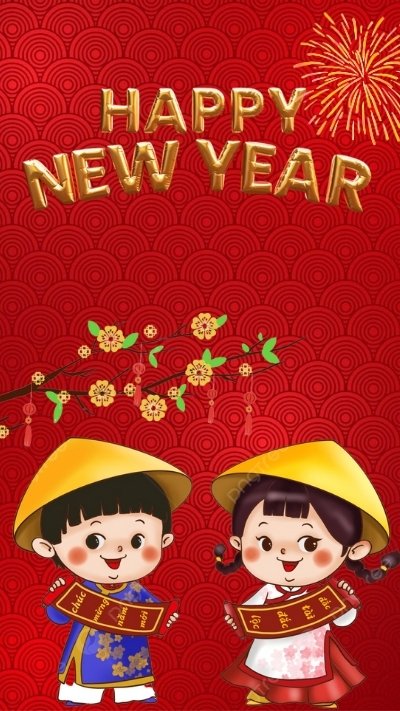 hình nền tết cặp đôi cho điện thoại ngọt ngào