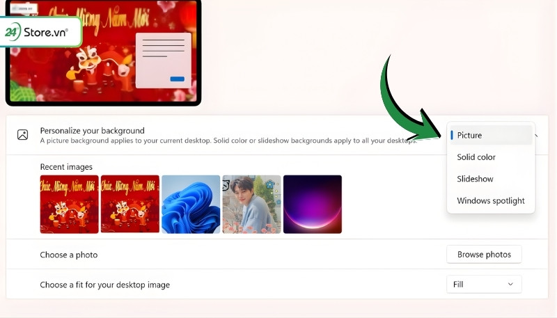 thay hình nền tết cho máy tính đơn giản