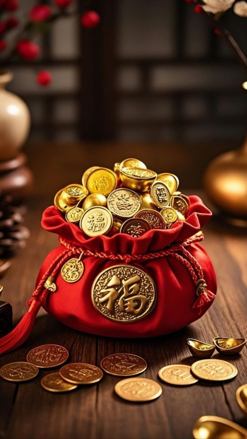 ảnh nền tiền tài lộc may mắn