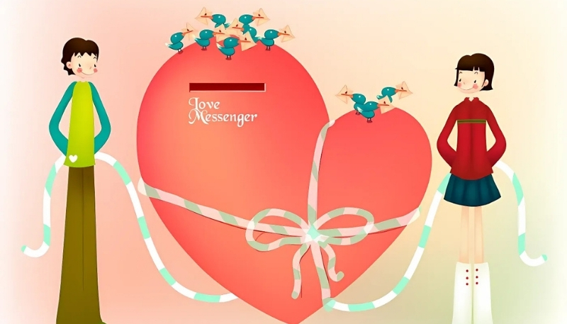 Hình nền Valentine chibi cute