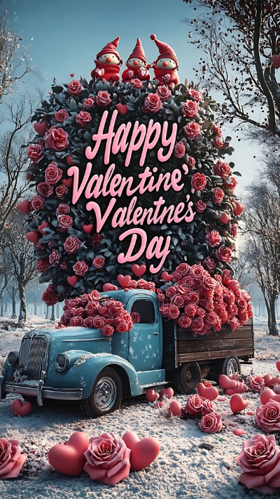 Hình nền Valentine hoa hồng