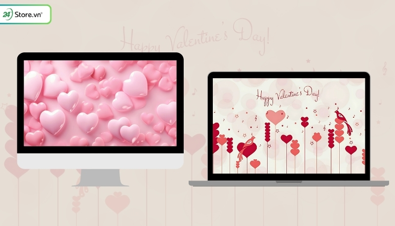 Hình nền Valentine máy tính