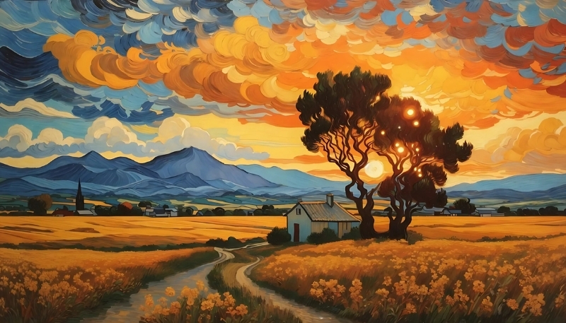 Ảnh nền Van Gogh cực xinh cho laptop