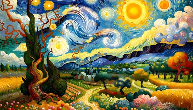 Ảnh Van Gogh cute đáng yêu cho máy tính