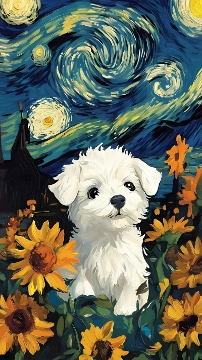 Ảnh Van Gogh dễ thương cho điện thoại