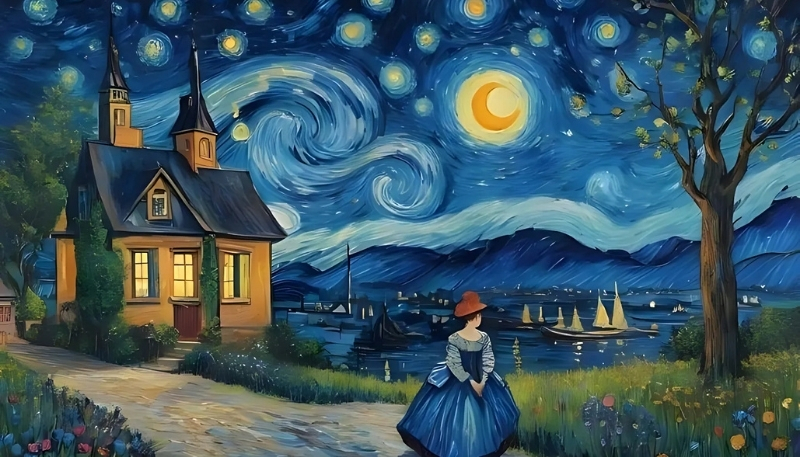 Background Van Gogh ấn tượng cho máy tính