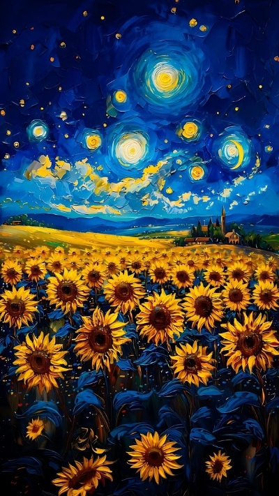 Hình nền Van Gogh cute đáng yêu cho điện thoại