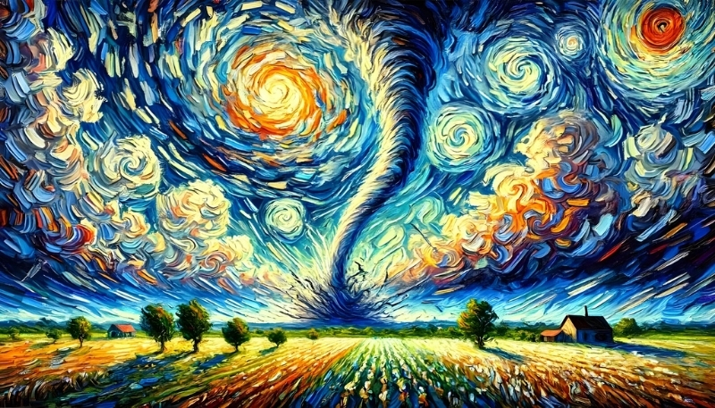 Hình nền Van Gogh đáng yêu cho máy tính