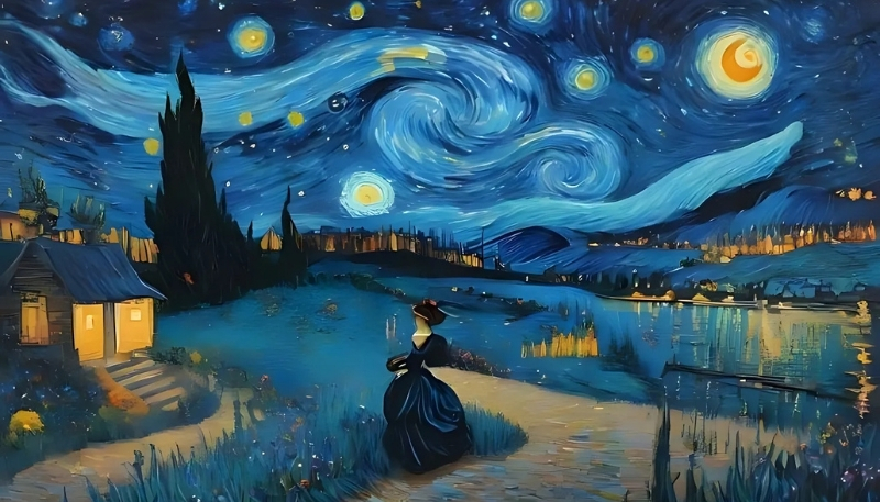 Hình nền Van Gogh nghệ thuật cho máy tính