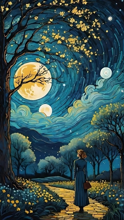 Hình nền Van Gogh phong cách cực ấn tượng