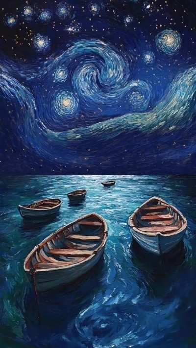 Wallpaper Van Gogh cute cho điện thoại