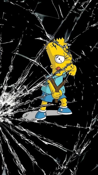 Ảnh màn hình điện thoại bị nứt cực kỳ sáng tạo