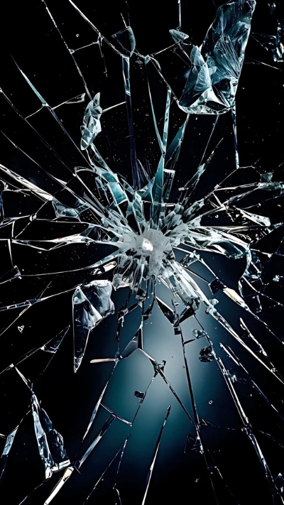 Hình ảnh màn hình điện thoại bị nứt cực kỳ ấn tượng