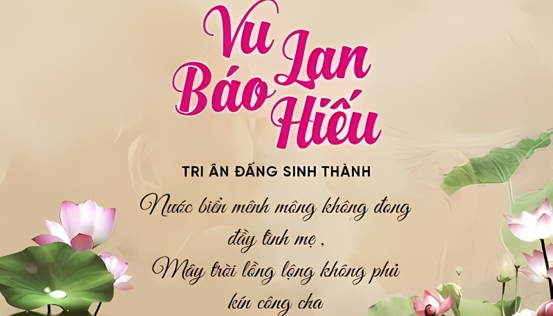 Ảnh nền Vu Lan báo hiếu kèm lời chúc