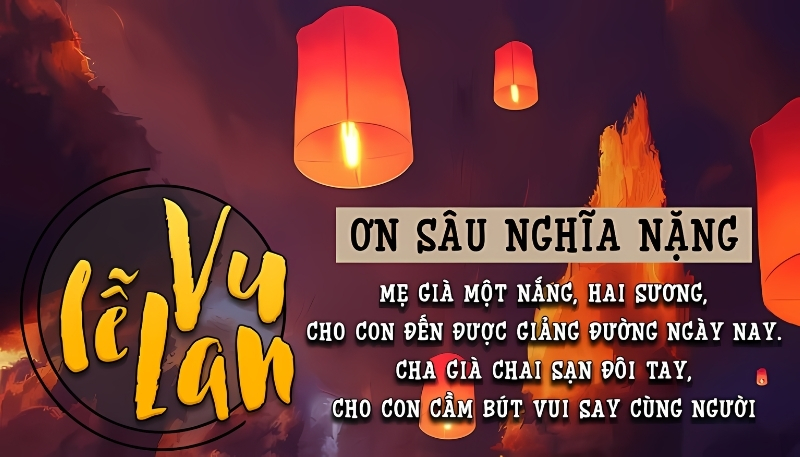 Hình nền Vu Lan báo hiếu laptop kèm câu nói hay