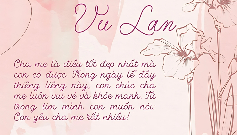 Wallpaper Vu Lan báo hiếu cảm động