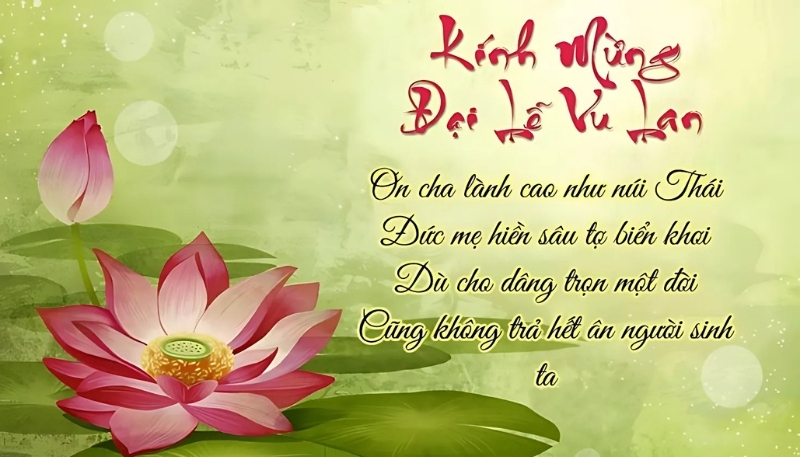 Wallpaper Vu Lan báo hiếu kèm câu nói hay