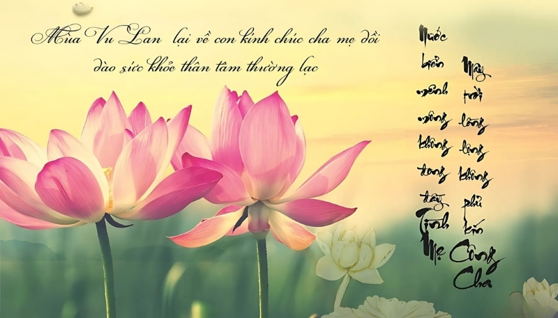 Wallpaper Vu Lan báo hiếu PC kèm lời chúc