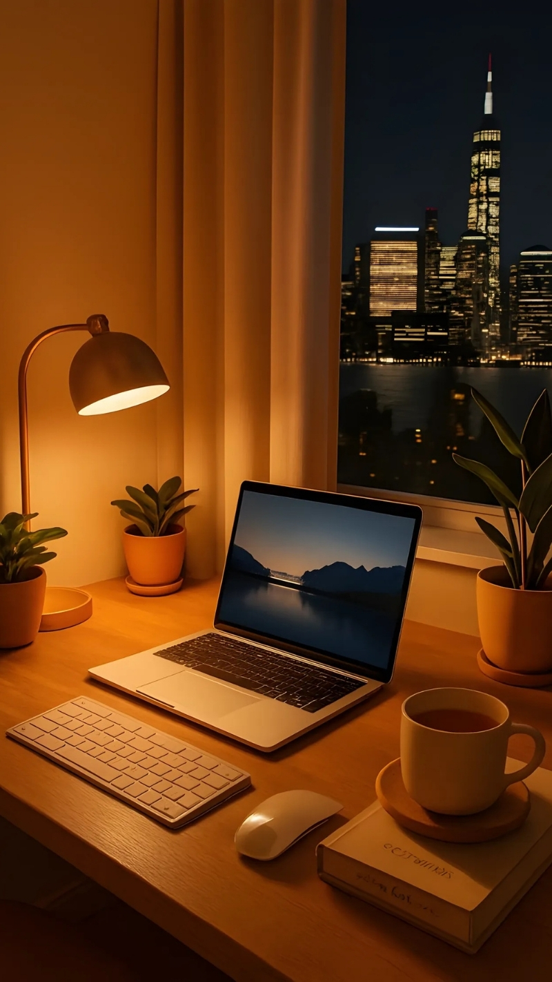 Ảnh nền zoom văn phòng tối giản