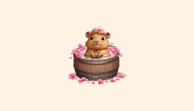 ảnh vẽ capybara 3d chân thực