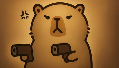 ảnh vẽ capybara 3d dạo chơi