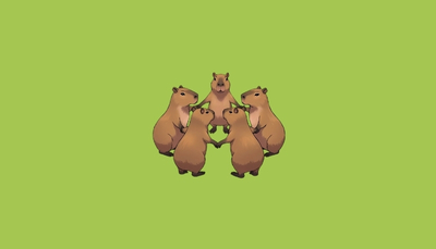 ảnh vẽ capybara 3d mặc áo