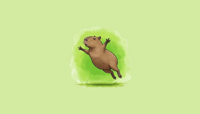 ảnh vẽ capybara 3d ngâm nước