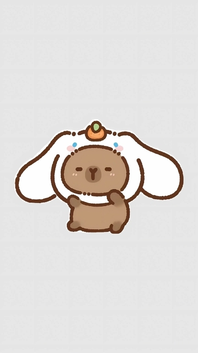 ảnh vẽ capybara chibi đáng yêu
