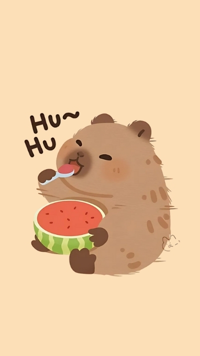 ảnh vẽ capybara chibi mặc áo