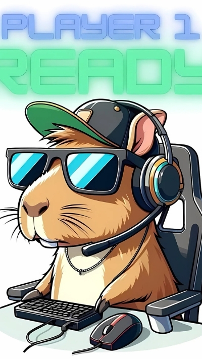 ảnh vẽ capybara chill đọc sách