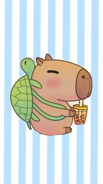 ảnh vẽ capybara chill nhẹ nhàng