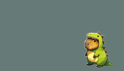 ảnh vẽ capybara con vật khác đáng yêu