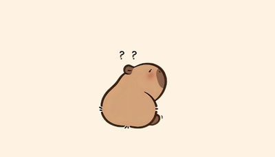 ảnh vẽ capybara cute béo phì