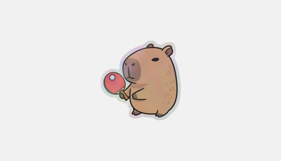 ảnh vẽ capybara cute buồn cười