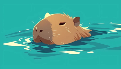 ảnh vẽ capybara cute dễ thương