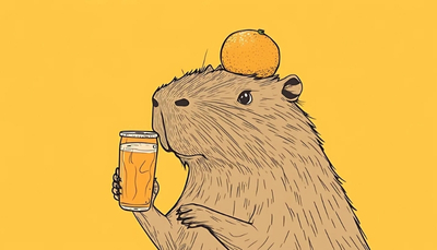 ảnh vẽ capybara cute nhỏ nhắn