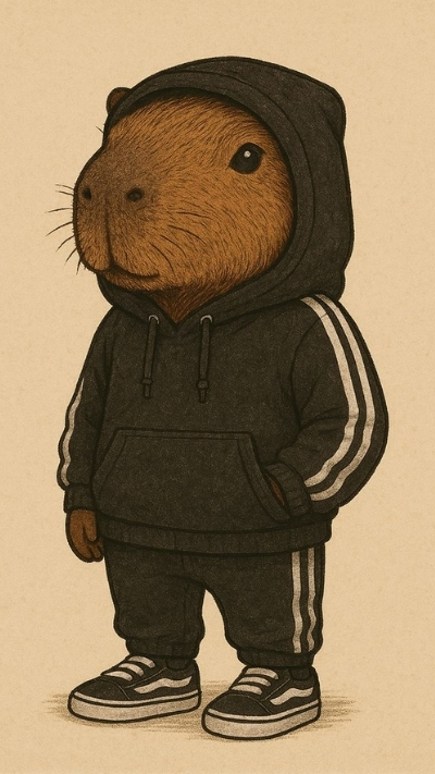 ảnh vẽ capybara meme đáng thương