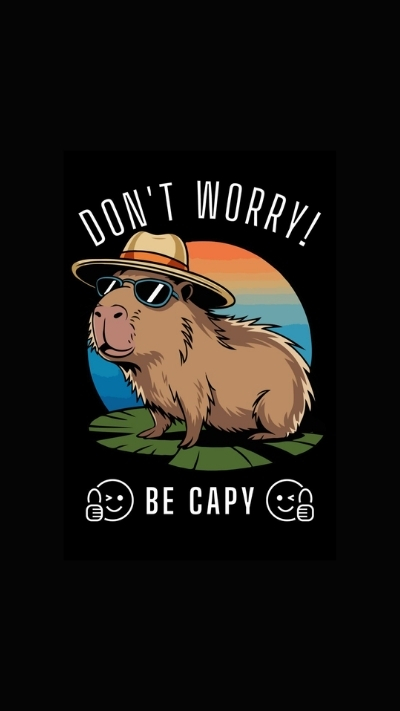 ảnh vẽ capybara meme dễ thương